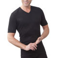 Mens V-neck Rib Structure Thermal Cotton Vest T-shirt From Levin. 