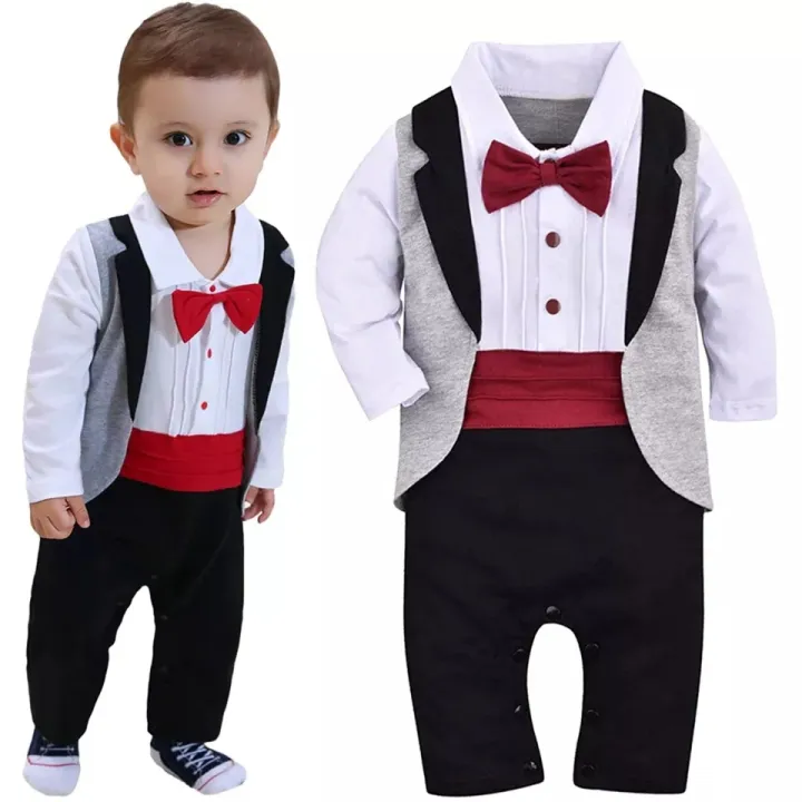 Boy%20baby%20red%20bow%20tie%20romper%20party%20dress%20-%20Image%205
