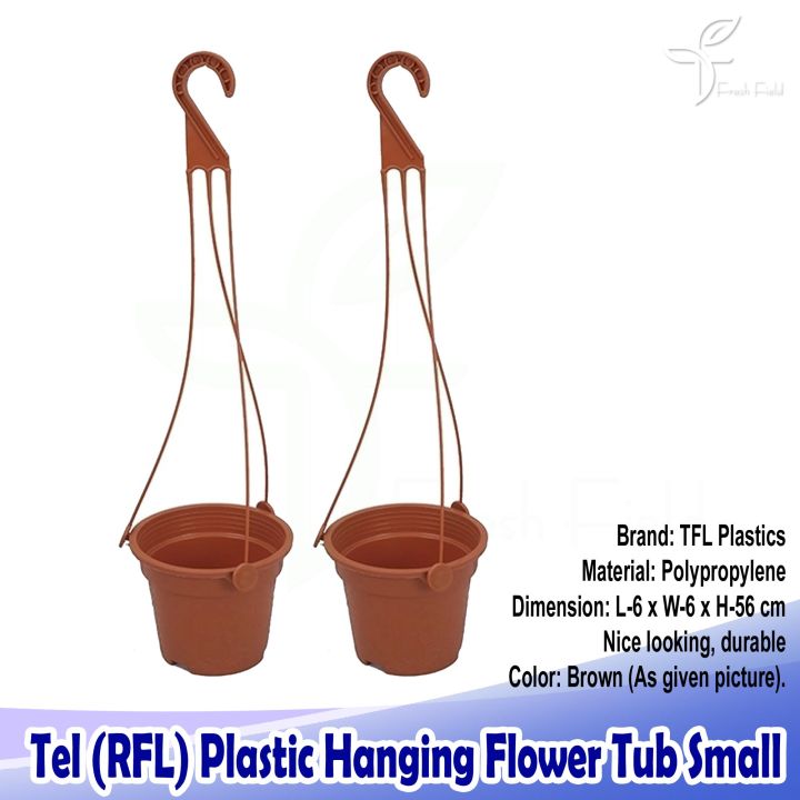 Plastic Hanging Flower Tub Small - 2 Pcs | Daraz.com.bd