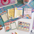 Cute Korea Cartoon Girl Notepad Message Notebook Kawaii Memopad Stationery 50 Sheets Student Plan Sticky Notes. 