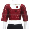 Stylish Addition - Indian Katan Blouse With Inner Falls Best Qualityfull & Comfortable Blouse For Women - Sustainable Choice.