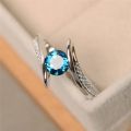 Blue Stone Ring Wedding Women Rings - Ring For Girls - Ring S.