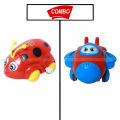 INSECT TOY CAR & CARTOON FACE TOY PLANE COMBO COMBO. 