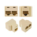 RJ45 Ethernet LAN Network Y Splitter 2 Way Adapter 3 Ports Coupler Connector NEW. 