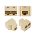 RJ45 Ethernet LAN Network Y Splitter 2 Way Adapter 3 Ports Coupler Connector NEW.