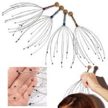 Stainless Steel Octopus Scalp Hair Stimulator Stress Relief Relax Head Massager Neck Massage Spa Healing Alloy Body Scratcher