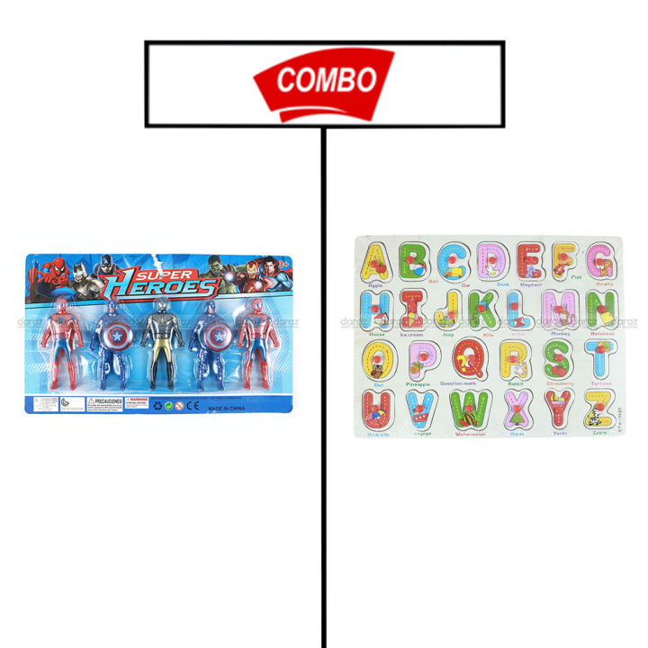 AVENGERS TOY SET & CHARACTER LETTER SET COMBO | Daraz.com.bd