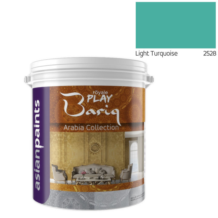 Asian Paints Royale Play Bariq Arabia Collection (White) - Light Turquoise - 1L