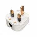 Fused 13A 3 Pin Flat Plug Premium Quality White Connector Cord Adapter Electrical Power Socket. 
