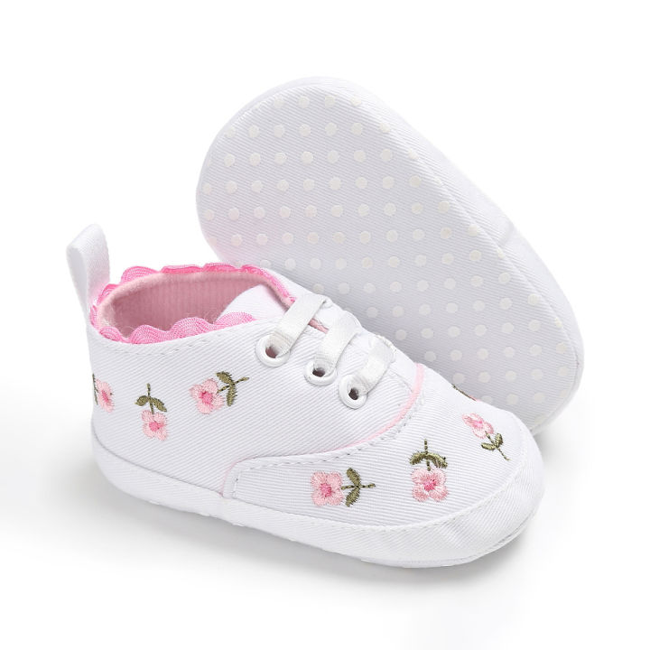 2021%202020%20Kids%20Shoes%20Baby%20Children%20Girl%20Embroidery%20Flower%20Soft%20Single%20Crib%20Toddler%20Summer%20Princess%20First%20Walker%20Casual%20Shoes%200-18m%20-%20Image%202