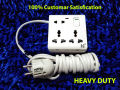 Handmade Multiplug (Heavy Duty + Long lusting) 8 Pin / 3 Port with Universal Socket and 100% Copper 10 Feet 20 Feet 30 Feet 40/76 FT Cable.
