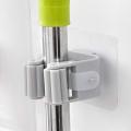 Wall Mounted Mop Holder Brush Broom Hanger Storage Rack Kitchen Organizer with Mounted Accessory Hanging Cleaning Tools. 