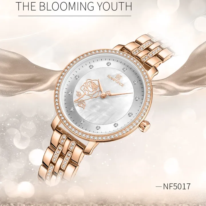 NAVIFORCE%20NF5017%20RoseGold%20Stainless%20Steel%20Analog%20Watch%20For%20Women%20-%20White%20&%20RoseGold%20-%20Image%203