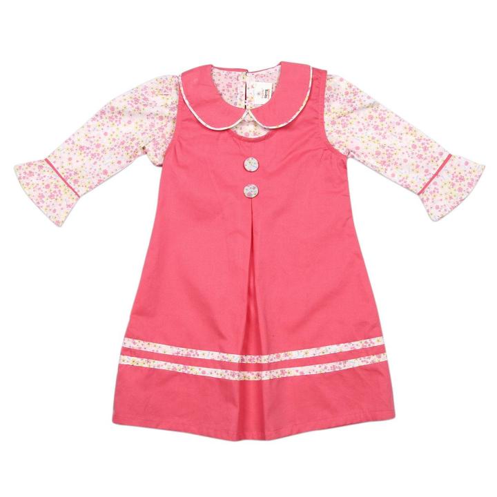 Sweet Multi Color Tunic Frock For Girls - Fl-083