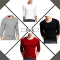 pack of 4 combo Cotton Full Sleeve Casual T-Shirt for Men's.