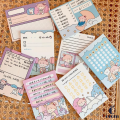 Cute Korea Cartoon Girl Notepad Message Notebook Kawaii Memopad Stationery 50 Sheets Student Plan Sticky Notes. 