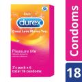 Durex Pleasure Me Condom Full Box - 18pcs Condoms.