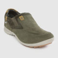 Woodland Solid Slip-on Sneakers for Men - 3244119 Olive Green. 