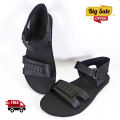 Trendy Leather Sandal For Men-Black - Sandals For Men - Sandals For Men. 