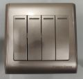Energy Super 10A Gold Four Gang Prime Caliber 4 Electrical Wall Switch.