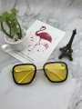 Iron Man Glasses Endogem Tony Stark Square Sunglasses-Yellow / Night Vision - Sun Glass For Men - Sun Glass. 