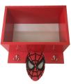 Wall Hanging Spiderman Bookshelf cum Hanger. 