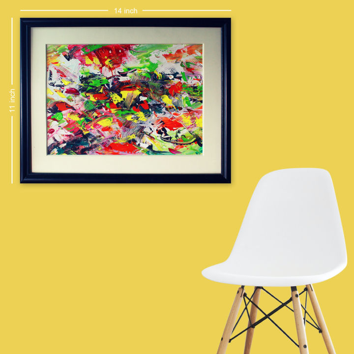 Hand painted Acrylic Painting For Wall Decor/Fiber Art Frame For Wall