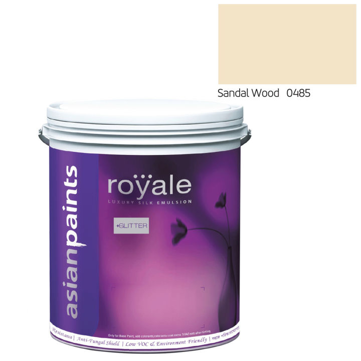 Asian Paints Royale Luxury Silk Emulsion Glitter (Silver) - Sandal Wood