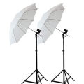 Single Studio Light Holder, Umbrella, and Light Stand Kit.