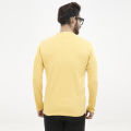 Master Yellow Color Cotton Full Sleeve T-Shirt For Men. 