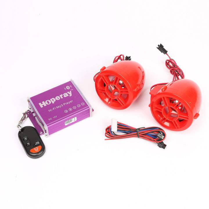 Motorcycle LED Audio Radio Bike Sound System Sd Usb MP3 12V Anti