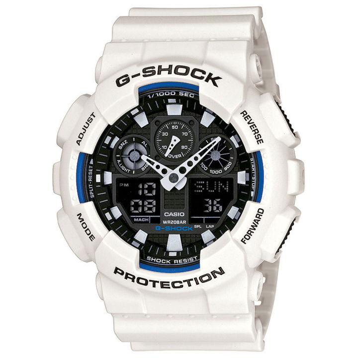 Casio G-Shock GA-100B-7ADR White Resin Watch For Men