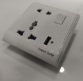Energy Super VIP Off White 13A 5 Pin Single USB Multi Function Universal Socket Switch 5Pin.