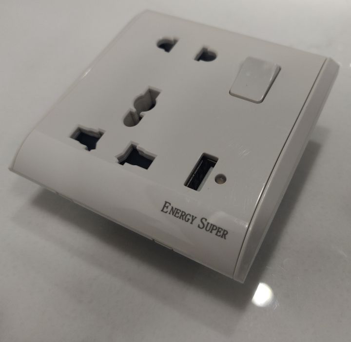 Energy%20Super%20VIP%20Off%20White%2013A%205%20Pin%20Single%20USB%20Multi%20Function%20Universal%20Socket%20Switch%205Pin%20-%20Image%202