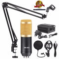 BM800  Professional Condenser Studio Record Microphone With Sound Card Live Microphone Package Phone & Computer. 