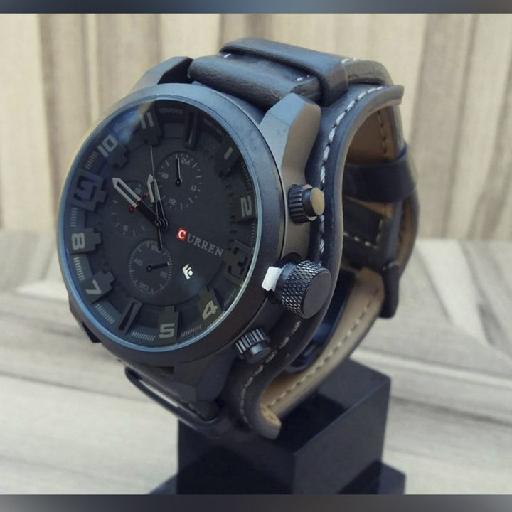 Curren 8225 Fashion Men Quartz Wristwatch Creative Leather Strap Sports Watch - Hand Watch