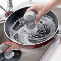 Kitchen Soap Dispensing Brush - Efficient Dish Cleaning Tool. 