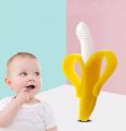 Baby Teether Toys BPA Banana Teething Ring Silicone Chew Dental Care Toothbrush Nursing Beads Gift For Infant.