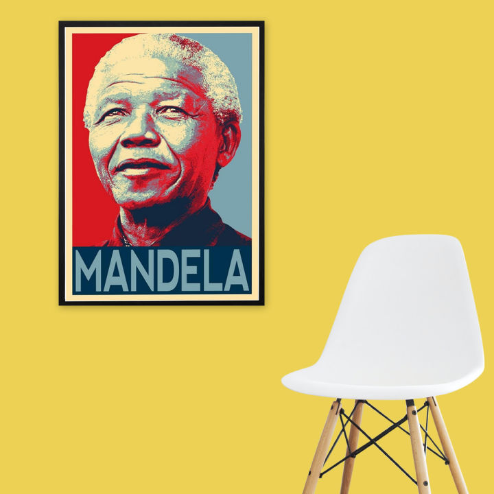 Nelson Mandela Poster With Wall Frame