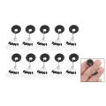 Generic 6Pcs 6 in 1  Black Rubber Oval Shaped Stop Fishing Stopper. 