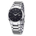 CURREN 8106 - Silver Stainless Steel Analog Watches for Men - Black. 