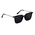 Black And Golden Steel Sunglasses. 