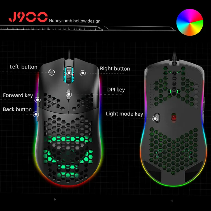 HXSJ%20J900%20USB%20Wired%20Gaming%20Mouse%20RGB%20Gaming%20Mouse%20with%206%20Adjustable%20DPI%20Ergonomic%20Design%20for%20Desktop%20La-ptop%20Black%20-%20Image%206