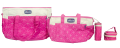 Baby Bag Set Pink (For newborn babies, for Carrying babies’ diapers, feeders, clothes & other stuff). 