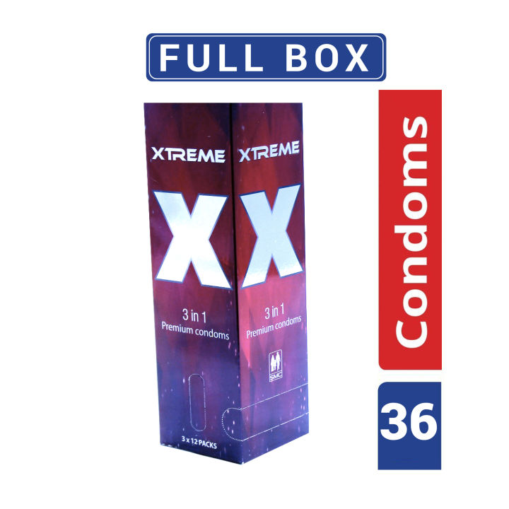 Xtreme - 3 in 1 Premium Condom - Full Box - 3x12=36pcs | Daraz.com.bd