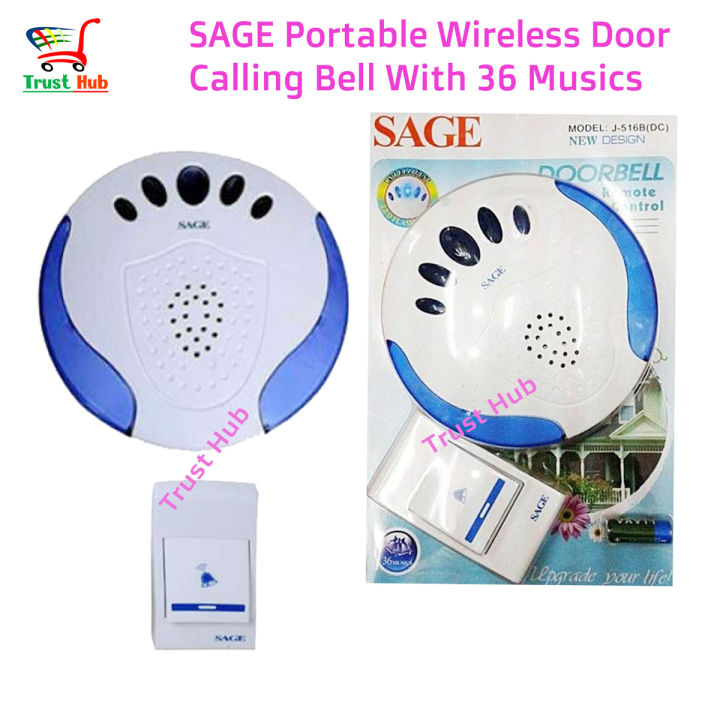 SAGE Portable Wireless Door Calling Bell With 36 Musics