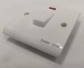 Energy Super White 20A DP Geyser Switch Socket Electrical Wall Power Switch with Indicator. 