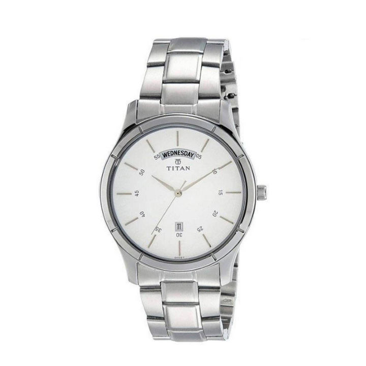 Titan Neo White Dial Analog Watch For Men - 1767SM01