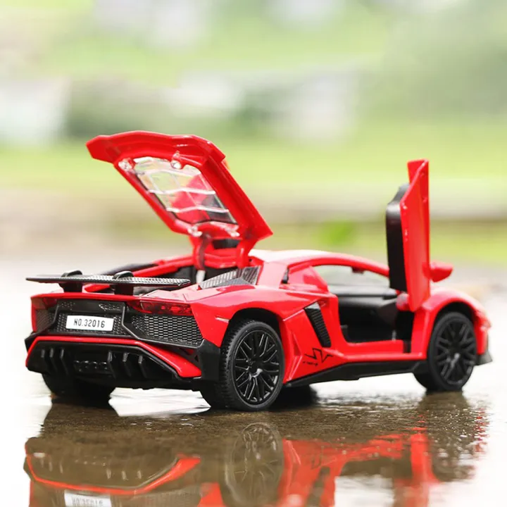 Miniauto 1:32 Lamborghini Aventador SV LP750-4 Diecast Metal Super Toy Car