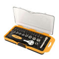 TOLSEN 38pcs Bit & Ratchet Socket Set (1/4'' Drive) with TPR Handle 20035. 